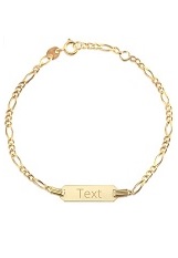 lovely small figaro chain id bracelet for babies and children